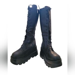 Women's Black Platform Boots